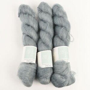 Little Fox Yarn Little Mo Lace Weight 3 Skeins 72% Kid Mohair 28% Silk Blue Boy